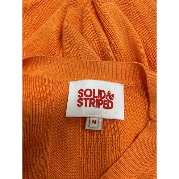 Solid & Striped Orange The Cropped Carson Rib Knit Tank Top Size M - Picture 3 of 4